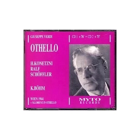 VERDI - Böhm - Otello, opéra en quatre actes live, Wien 1944 : chanté en allemand..